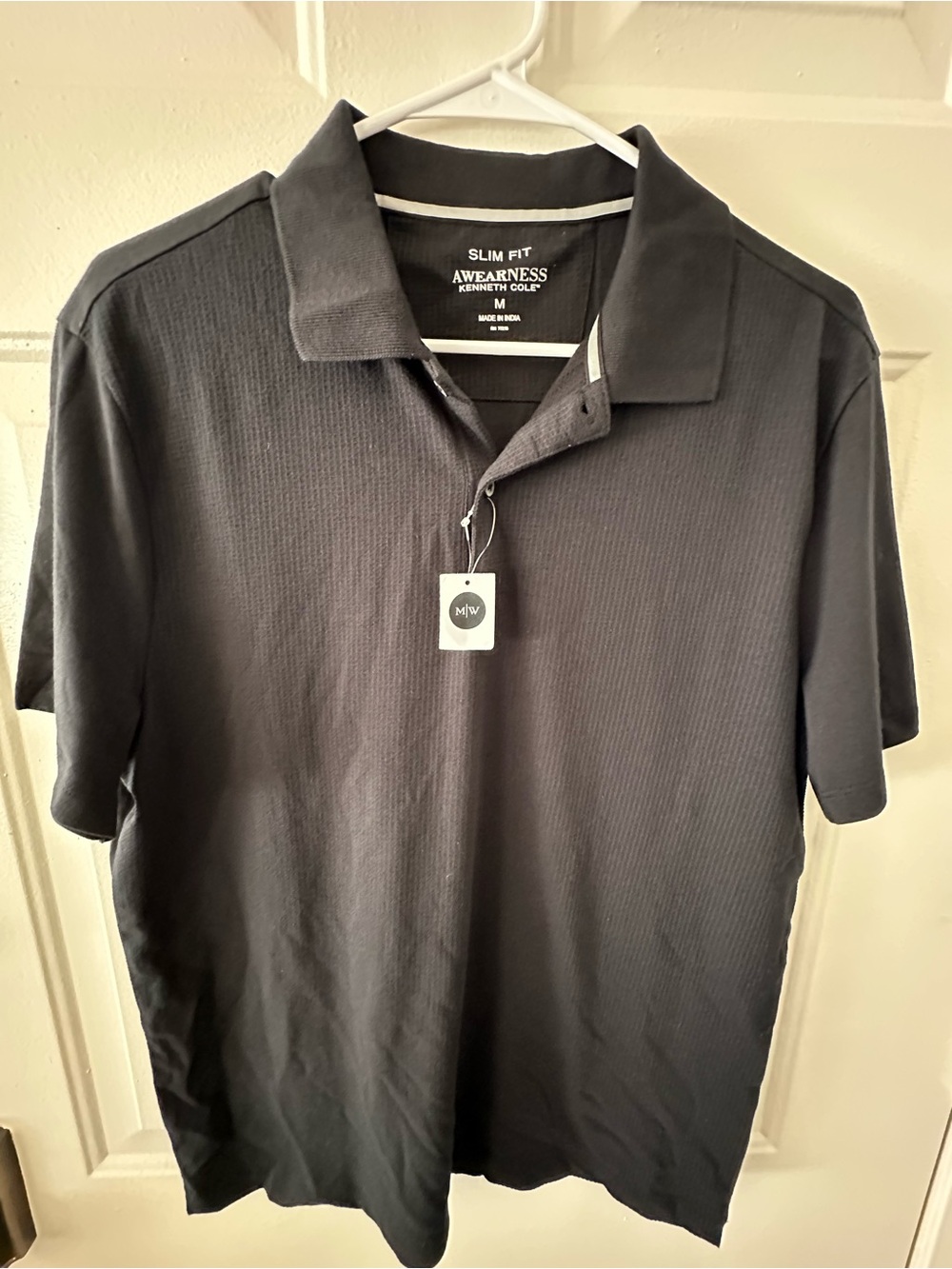 Kenneth Cole Charcoal Slim Polo